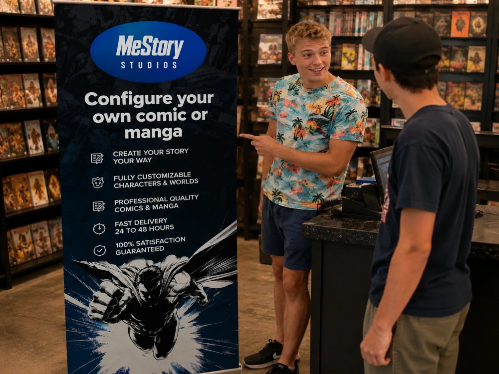 MeStory in a comic shop
