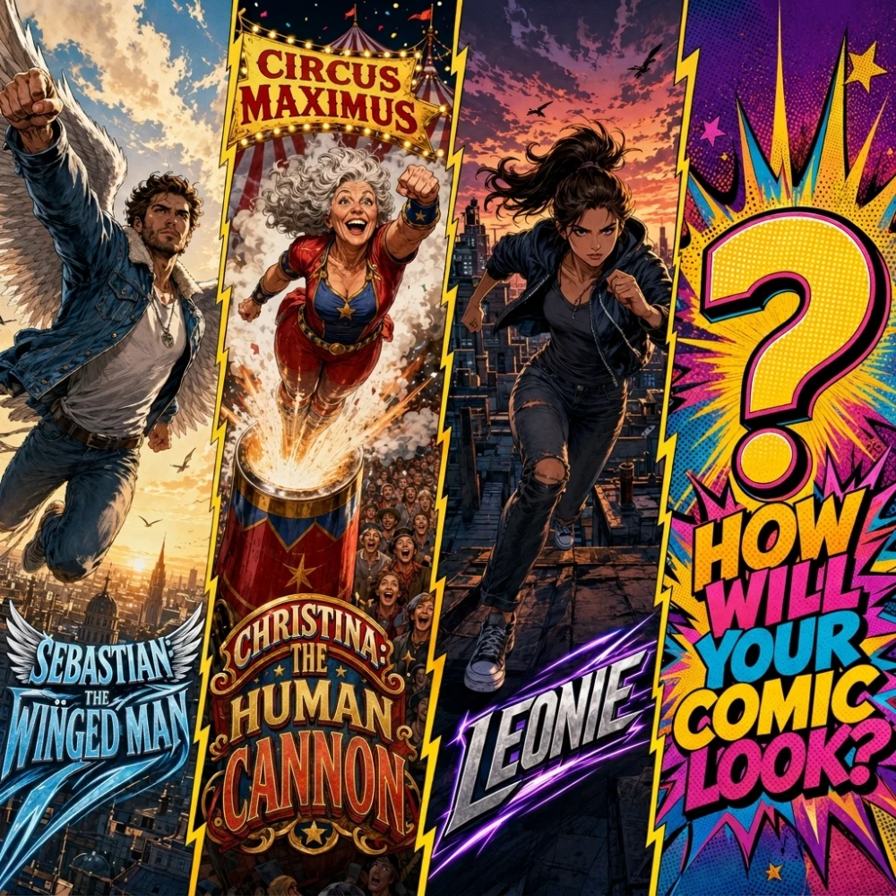 Your photo turned into a comic cover